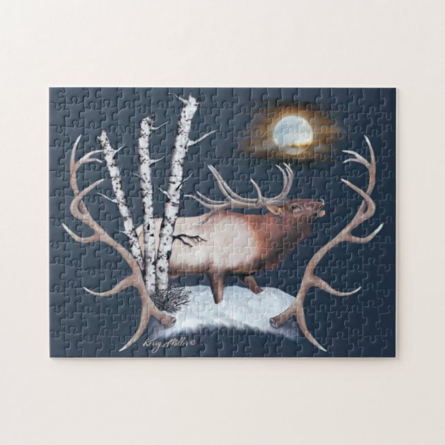 Bugling Bull Elk Jigsaw Puzzle (Horizontal)