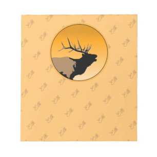 Bugling Elk at Sunset - Original Wildlife Art Not Notepad