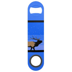 Bugling Elk in Winter - Original Wildlife Art
