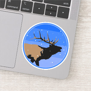Bugling Elk in Winter  - Original Wildlife Art