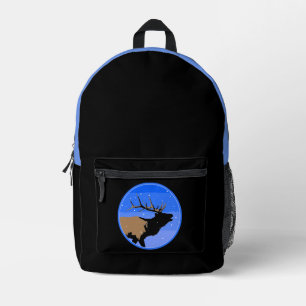 Bugling Elk in Winter  - Original Wildlife Art Printed Backpack