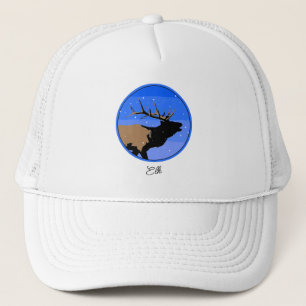 Bugling Elk in Winter  - Original Wildlife Art Trucker Hat