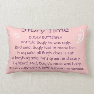 Bugly Butterfly Story time pillow pink