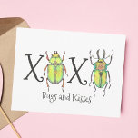 Bugs and Kisses I Miss You Insect School Postcard<br><div class="desc">A fun, colourful insect theme postcard to let your students know you're thinking of them! Customise with whatever you want to say, or contact me and I'm happy to help with personalising! These love bugs will be a sweet and fun surprise for your students (or teacher!) to receive in the...</div>