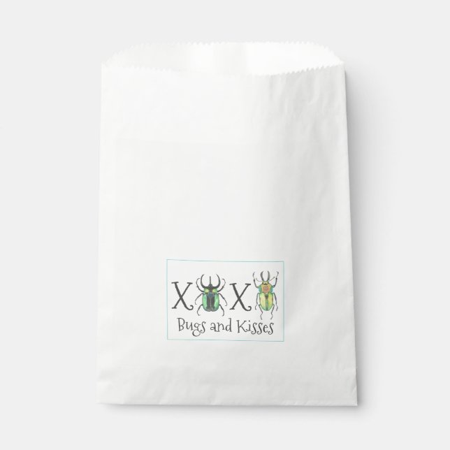 Bugs and Kisses XOXO Valentine's Day Favour Bag (Front)