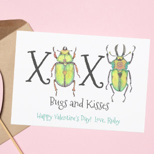 Bugs and Kisses XOXO Valentine's Day Invitation