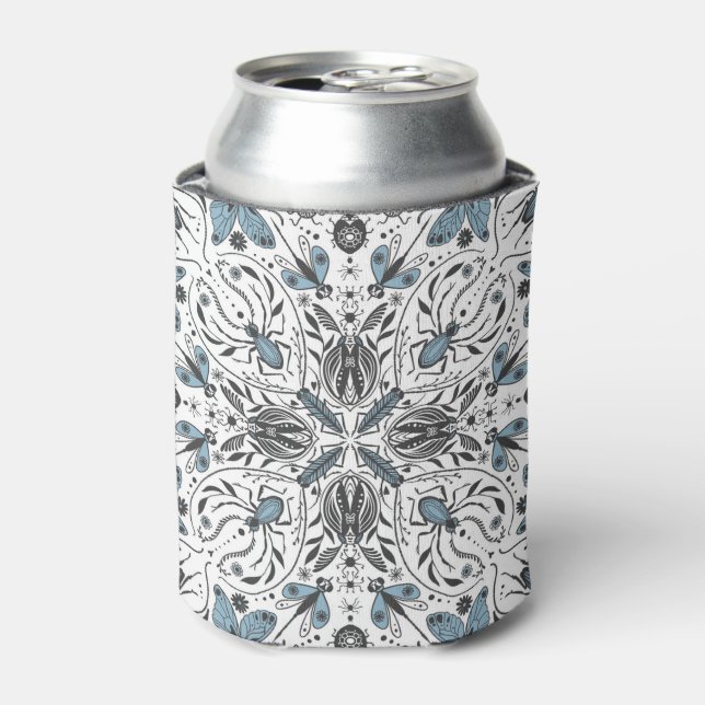 Bugs, black and blue can cooler (Can Front)