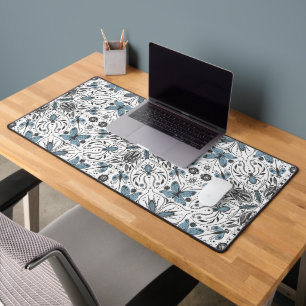Bugs, black and blue desk mat