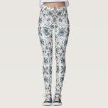 Bugs, black and blue leggings<br><div class="desc">Hand-drawn symetrical pattern with various bugs-beetles,  butterflies and spiders</div>