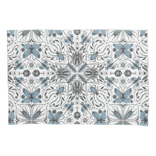 Bugs, black and blue pillowcase