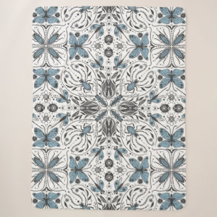Bugs, black and blue sherpa blanket