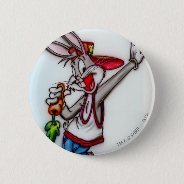 BUGS BUNNY™ Airbrush 6 Cm Round Badge (Front)
