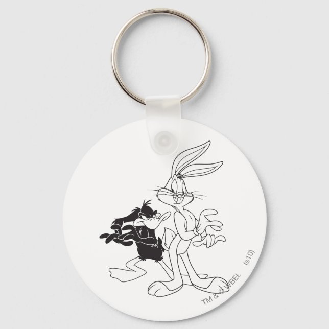 BUGS BUNNY™ and DAFFY DUCK™ Key Ring (Front)