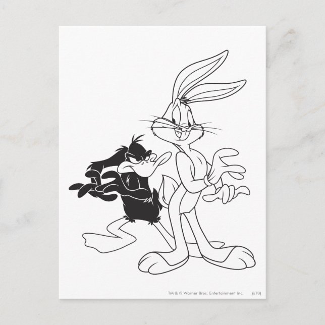 BUGS BUNNY™ and DAFFY DUCK™ Postcard (Front)