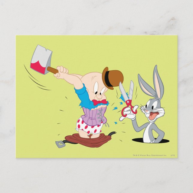 BUGS BUNNY™ and ELMER FUDD™ Postcard (Front)