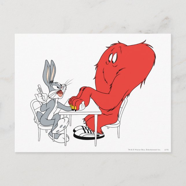 BUGS BUNNY™ and Gossamer Postcard (Front)