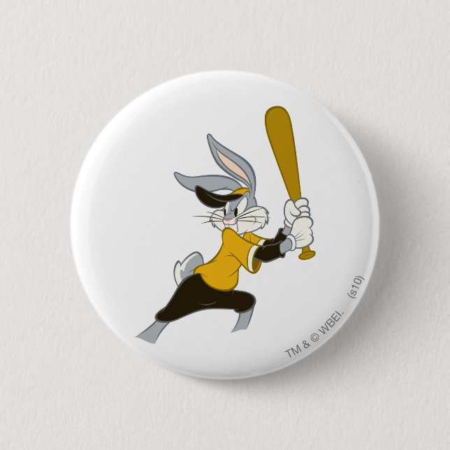 BUGS BUNNY™ Batter's Up 6 Cm Round Badge (Front)