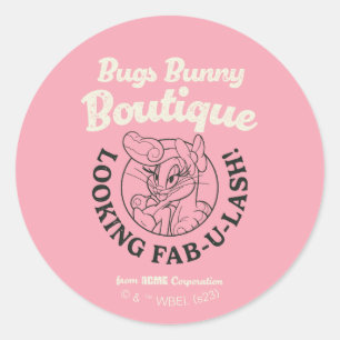 BUGS BUNNY™ Boutique - Looking Fab-U-Lash! Classic Round Sticker