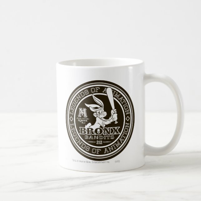 BUGS BUNNY™ Bronx Bomber's Round Logo B/W Coffee Mug (Right)