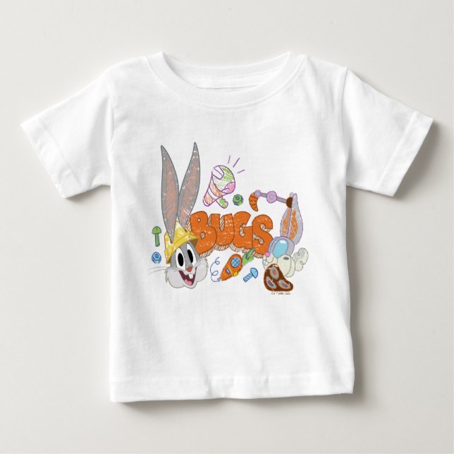 BUGS BUNNY BUILDERS™| BUGS BUNNY™ Sketch Art Baby T-Shirt (Front)