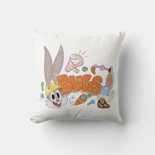 BUGS BUNNY BUILDERS™| BUGS BUNNY™ Sketch Art Cushion (Front)