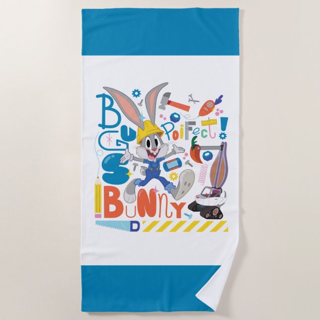 BUGS BUNNY BUILDERS™| BUGS BUNNY™ Work Tools Beach Towel (Front)