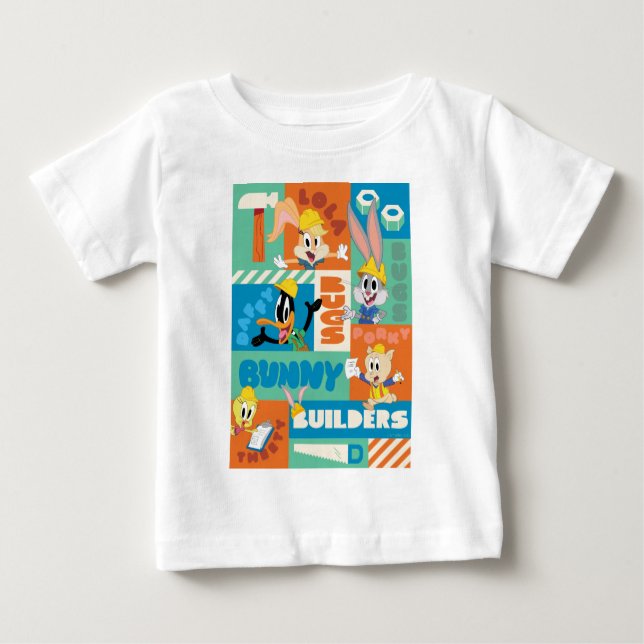 BUGS BUNNY BUILDERS™| Character Grid Pattern Baby T-Shirt (Front)