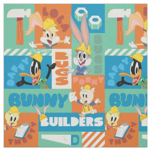 BUGS BUNNY BUILDERS™  Character Grid Pattern Fabric