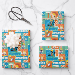 BUGS BUNNY BUILDERS™  Character Grid Pattern Wrapping Paper Sheet