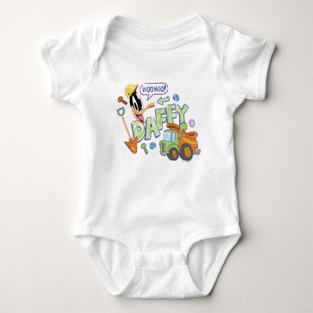 BUGS BUNNY BUILDERS™| DAFFY DUCK™ Sketch Art Baby Bodysuit (Front)