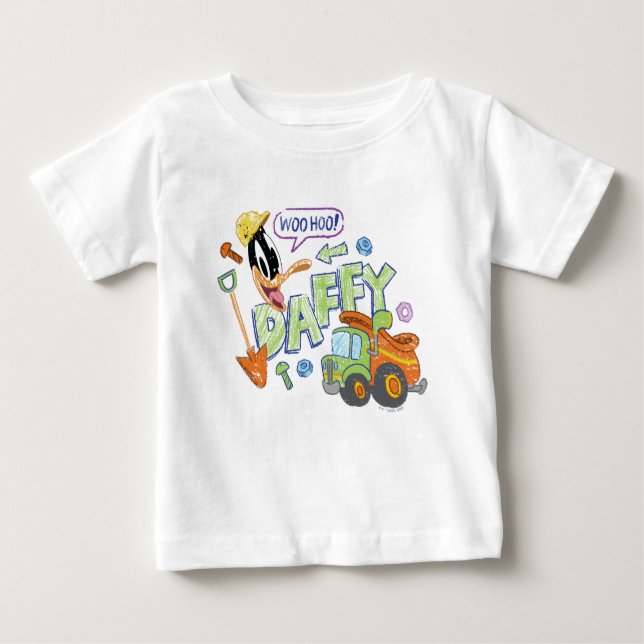 BUGS BUNNY BUILDERS™| DAFFY DUCK™ Sketch Art Baby T-Shirt (Front)