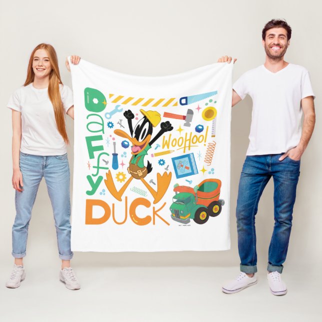 BUGS BUNNY BUILDERS™| DAFFY DUCK™ Work Tools Fleece Blanket (In Situ)