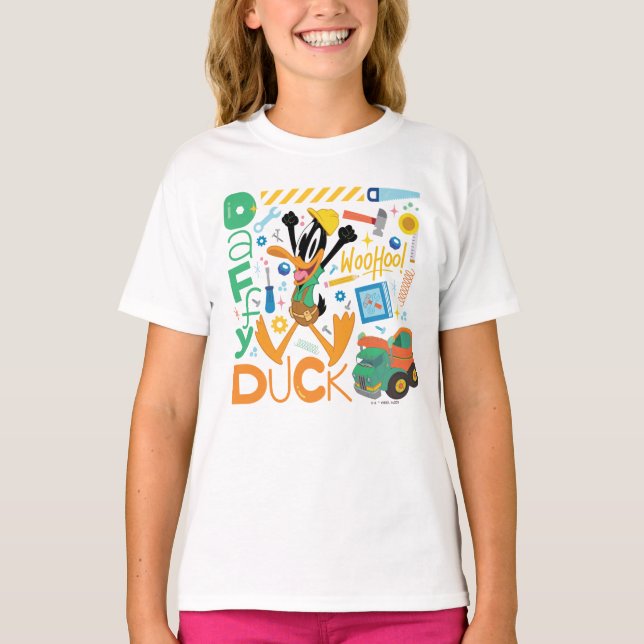 BUGS BUNNY BUILDERS™| DAFFY DUCK™ Work Tools T-Shirt (Front)
