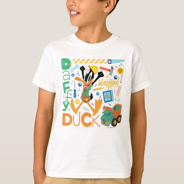 BUGS BUNNY BUILDERS™| DAFFY DUCK™ Work Tools T-Shirt (Front)