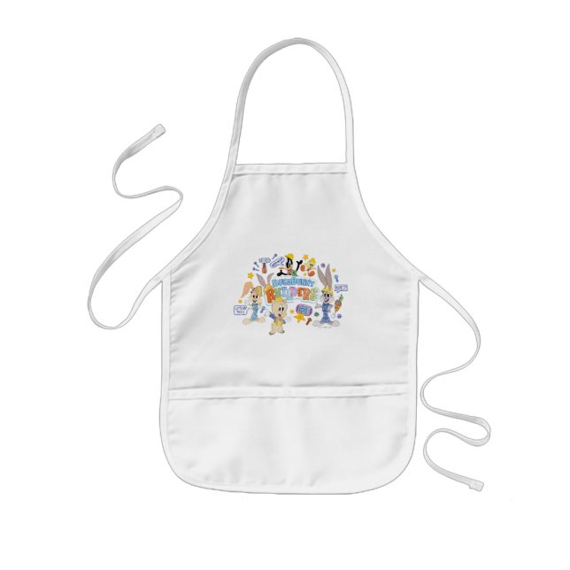 BUGS BUNNY BUILDERS™| Group Sketch Art Kids Apron (Front)