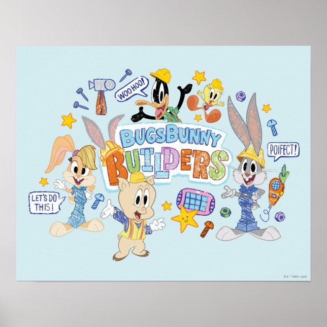 BUGS BUNNY BUILDERS™| Group Sketch Art Poster (Front)
