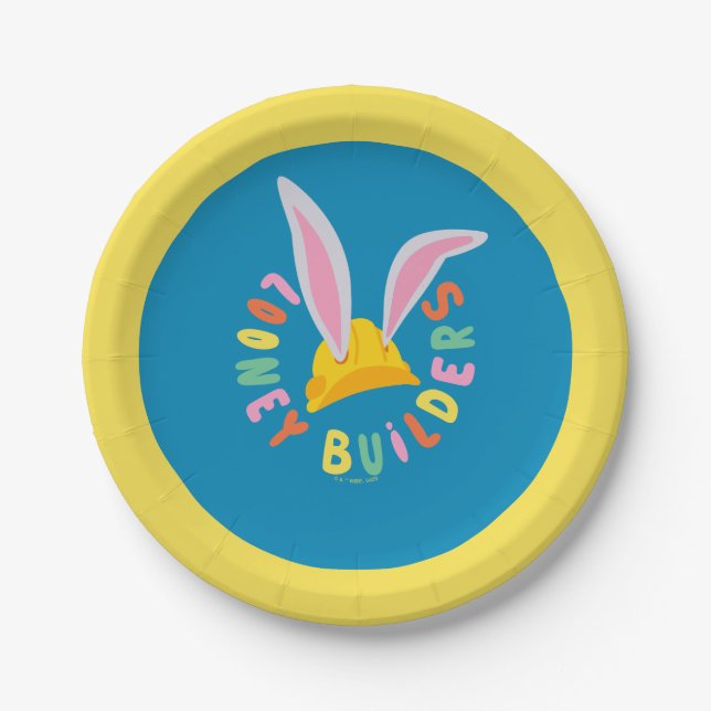 BUGS BUNNY BUILDERS™| Hard Hat Circle Logo Paper Plate (Front)