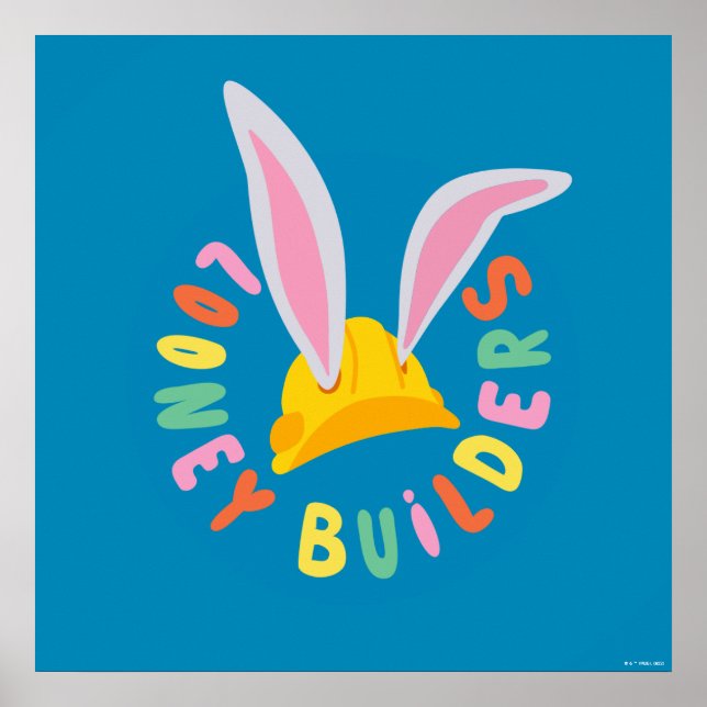 BUGS BUNNY BUILDERS™| Hard Hat Circle Logo Poster (Front)
