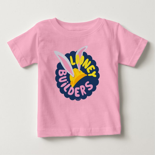 BUGS BUNNY BUILDERS™| Hard Hat Scalloped Logo Baby T-Shirt (Front)