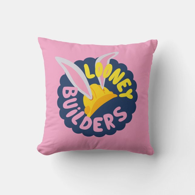 BUGS BUNNY BUILDERS™| Hard Hat Scalloped Logo Cushion (Front)
