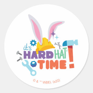 BUGS BUNNY BUILDERS™  It's Hard Hat Time Classic Round Sticker