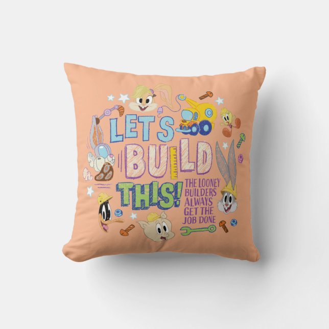 BUGS BUNNY BUILDERS™| "Let's Build This" Sketch Cushion (Front)