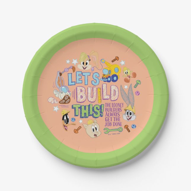 BUGS BUNNY BUILDERS™| "Let's Build This" Sketch Paper Plate (Front)