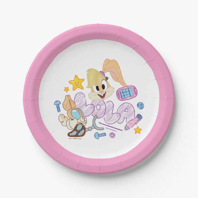 BUGS BUNNY BUILDERS™| Lola Sketch Art Paper Plate (Front)