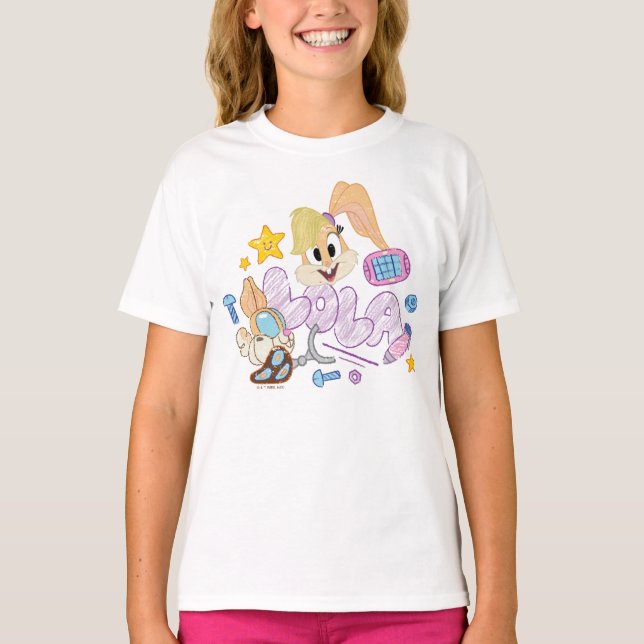 BUGS BUNNY BUILDERS™| Lola Sketch Art T-Shirt (Front)