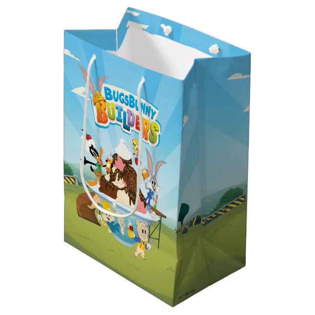 BUGS BUNNY BUILDERS™| Looney Builders Ice Cream Medium Gift Bag (Front Angled)