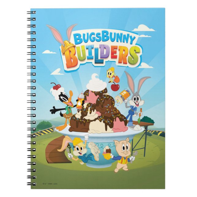 BUGS BUNNY BUILDERS™| Looney Builders Ice Cream Notebook (Front)