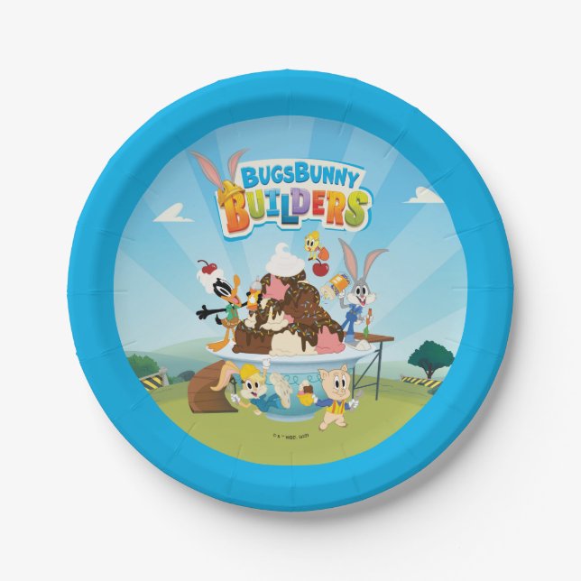 BUGS BUNNY BUILDERS™| Looney Builders Ice Cream Paper Plate (Front)
