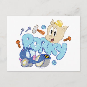 BUGS BUNNY BUILDERS™  Porky Sketch Art Postcard