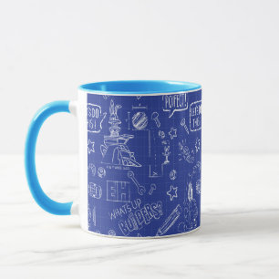 BUGS BUNNY BUILDERS™  Sketch Blueprint Pattern Mug